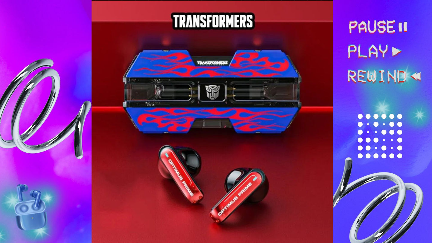 Écouteurs Bluetooth Sans Fil Transformers TF-T01 avec Commande Tactile, Casque Sport et Extérieur 5.3